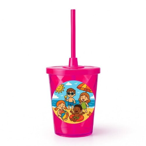 Copo Twister Personalizado 300ml Verão Divertido