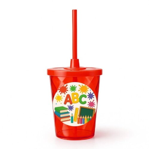 Copo Twister Personalizado 300ml Volta às Aulas
