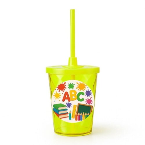 Copo Twister Personalizado 300ml Volta às Aulas