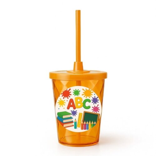 Copo Twister Personalizado 300ml Volta às Aulas