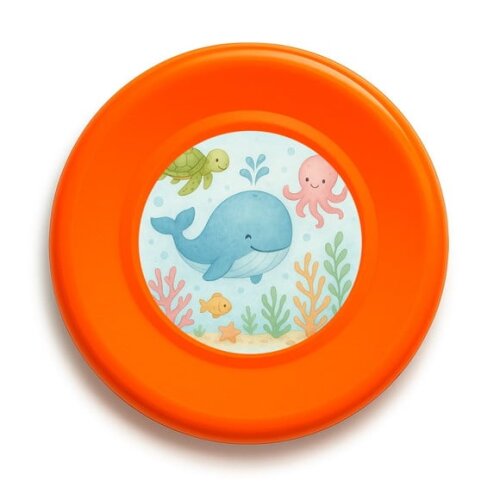 Disco de Arremesso Frisbee Baleia Aquarela