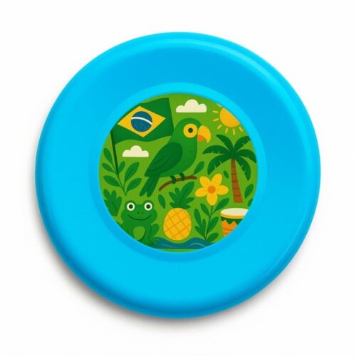 Disco de Arremesso Frisbee Brasil Verde e Amarelo