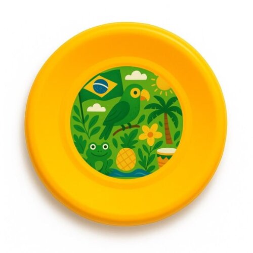 Disco de Arremesso Frisbee Brasil Verde e Amarelo