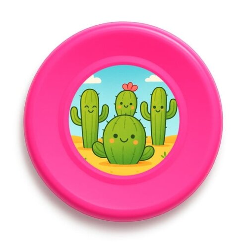 Disco de Arremesso Frisbee Cactos Fofos