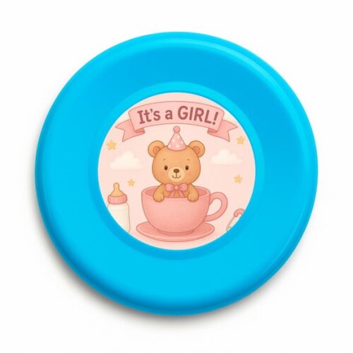 Disco de Arremesso Frisbee Chá de Bebê Menina