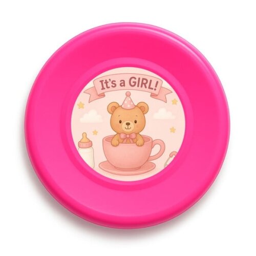 Disco de Arremesso Frisbee Chá de Bebê Menina