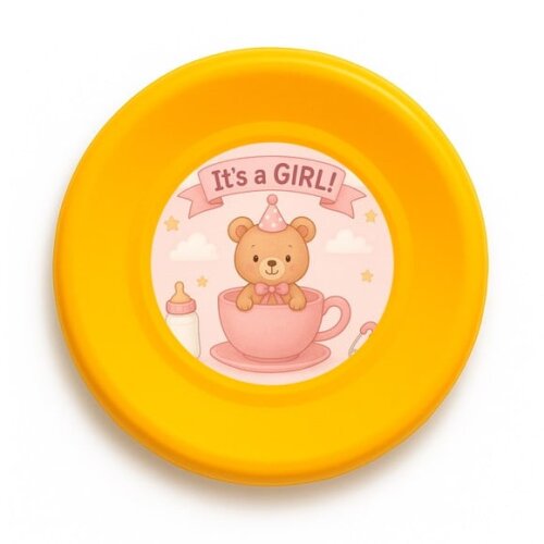 Disco de Arremesso Frisbee Chá de Bebê Menina