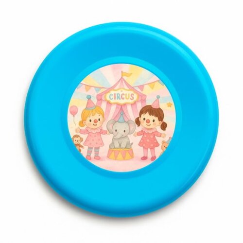 Disco de Arremesso Frisbee Circo Palhacinhas Aquarela