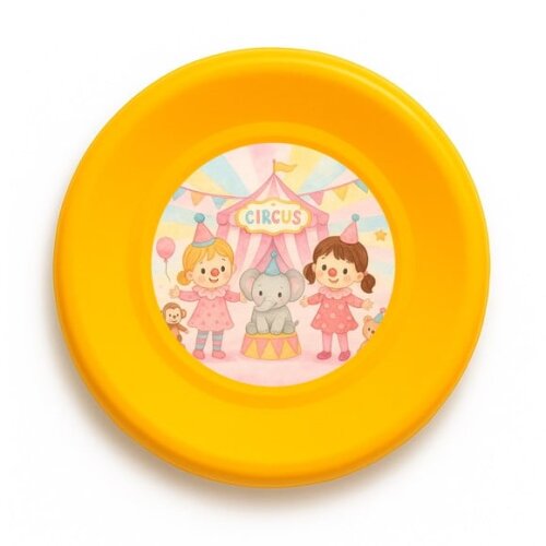 Disco de Arremesso Frisbee Circo Palhacinhas Aquarela