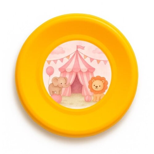 Disco de Arremesso Frisbee Circo Rosa Aquarela