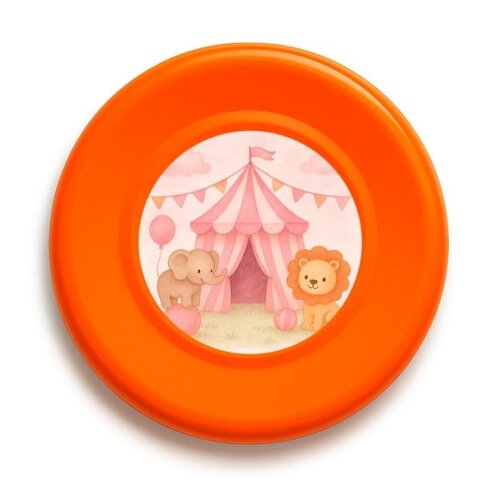 Disco de Arremesso Frisbee Circo Rosa Aquarela