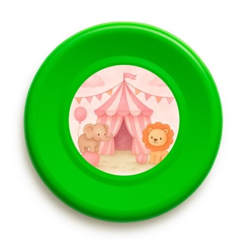 Disco de Arremesso Frisbee Circo Rosa Aquarela