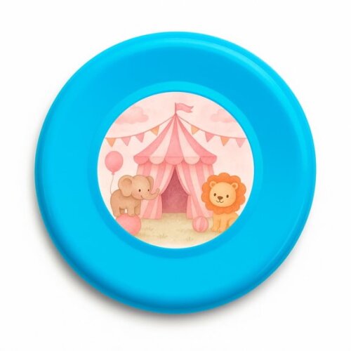Disco de Arremesso Frisbee Circo Rosa Aquarela