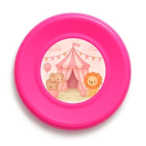 Disco de Arremesso Frisbee Circo Rosa Aquarela