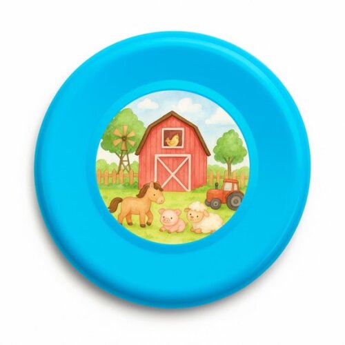Disco de Arremesso Frisbee Fazendinha Aquarela