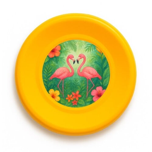 Disco de Arremesso Frisbee Flamingo Aquarela