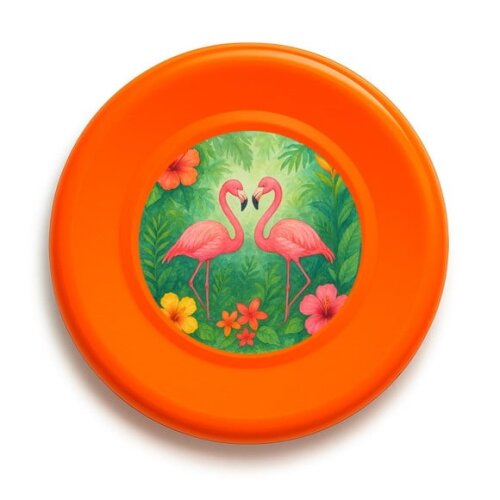 Disco de Arremesso Frisbee Flamingo Aquarela