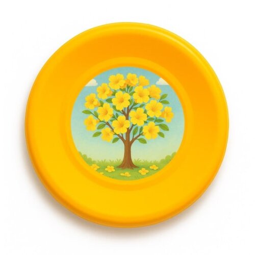 Disco de Arremesso Frisbee Flor de Ipê Amarela