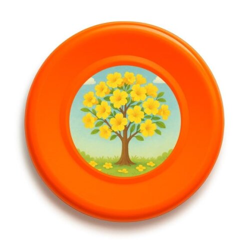 Disco de Arremesso Frisbee Flor de Ipê Amarela