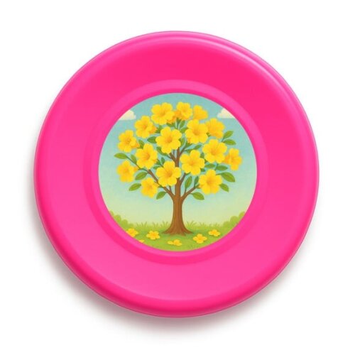Disco de Arremesso Frisbee Flor de Ipê Amarela
