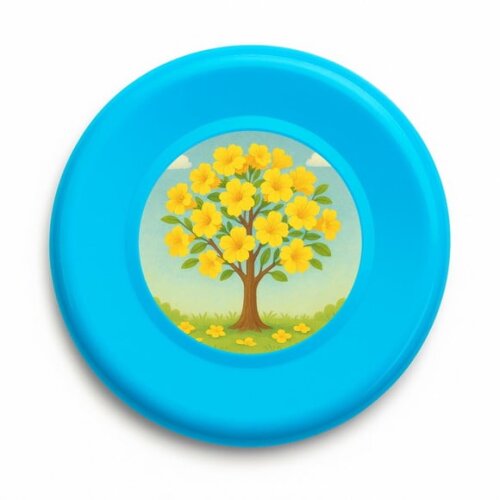 Disco de Arremesso Frisbee Flor de Ipê Amarela