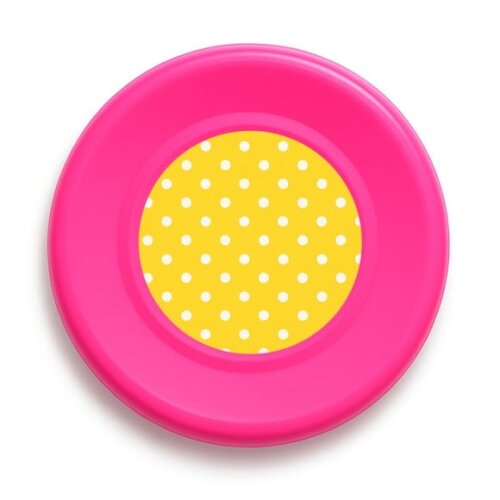 Disco de Arremesso Frisbee Poá Amarelo