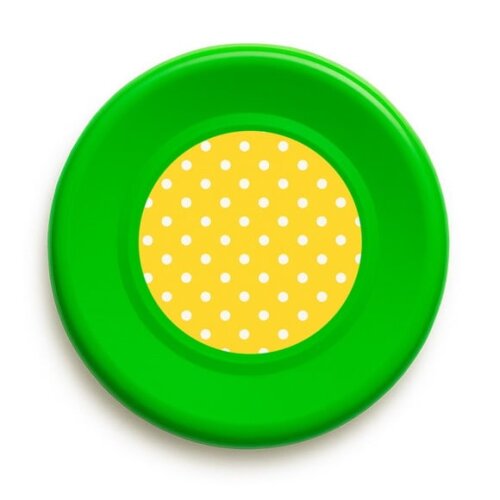 Disco de Arremesso Frisbee Poá Amarelo
