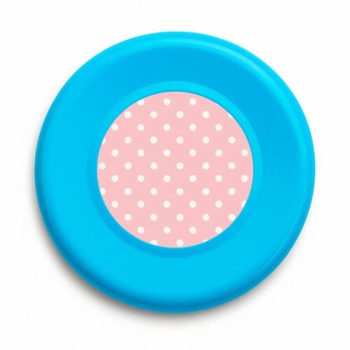 Disco de Arremesso Frisbee Poá Rosa Bebê
