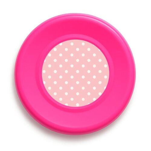 Disco de Arremesso Frisbee Poá Rosa Bebê