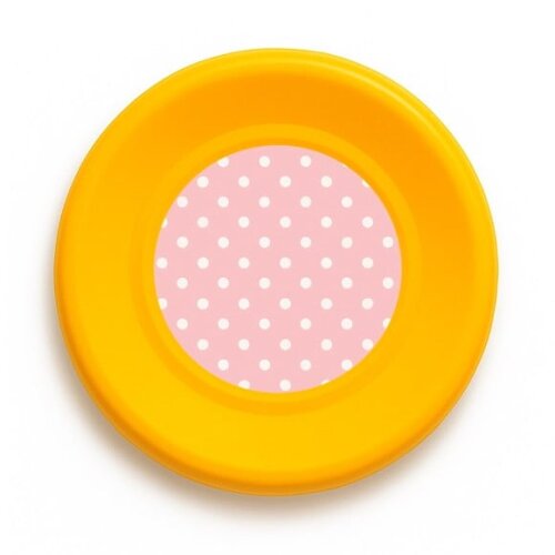 Disco de Arremesso Frisbee Poá Rosa Bebê