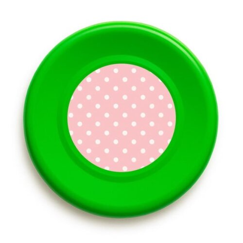 Disco de Arremesso Frisbee Poá Rosa Bebê