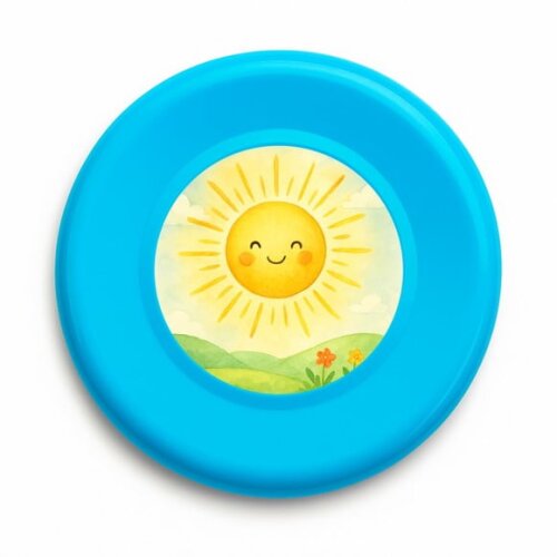 Disco de Arremesso Frisbee Raio de Sol Aquarela