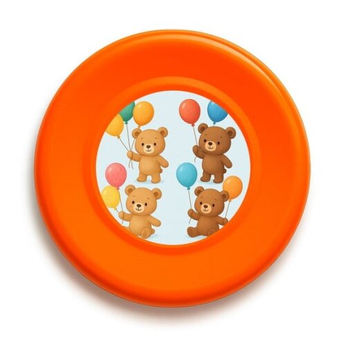 Disco de Arremesso Frisbee Ursinhos com Balões