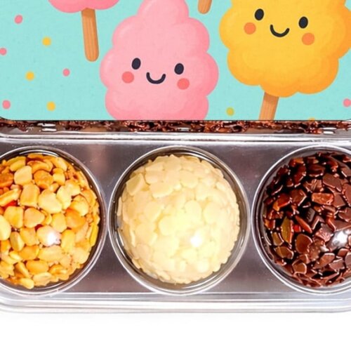 Embalagem Bolo Docinhos Personalizada Algodão Doce