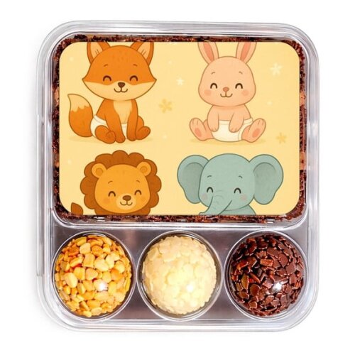 Embalagem Bolo Docinhos Personalizada Animais Fofinhos Baby