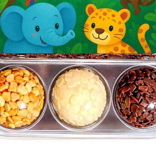 Embalagem Bolo Docinhos Personalizada Animais Tropicais