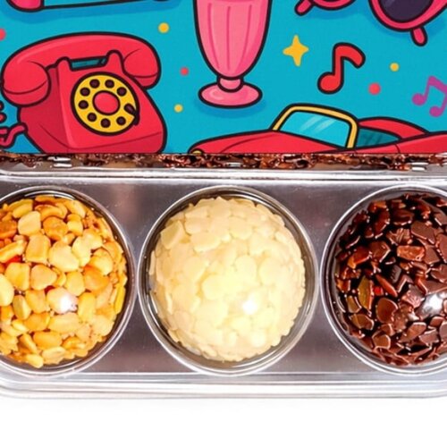 Embalagem Bolo Docinhos Personalizada Anos 50