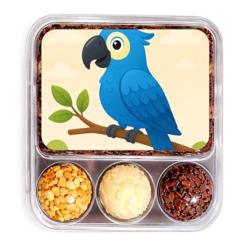 Embalagem Bolo Docinhos Personalizada Arara Azul