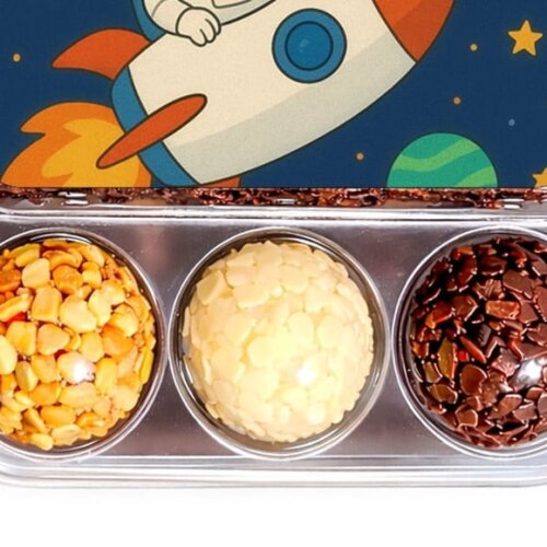 Embalagem Bolo Docinhos Personalizada Aventura Espacial