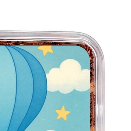 Embalagem Bolo Docinhos Personalizada Balão de Ar Azul