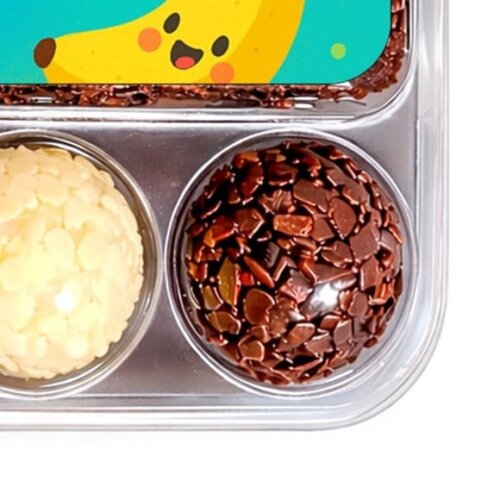 Embalagem Bolo Docinhos Personalizada Bananas Divertidas