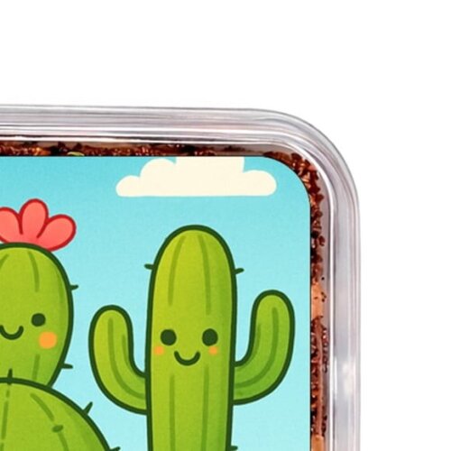 Embalagem Bolo Docinhos Personalizada Cactos Fofos