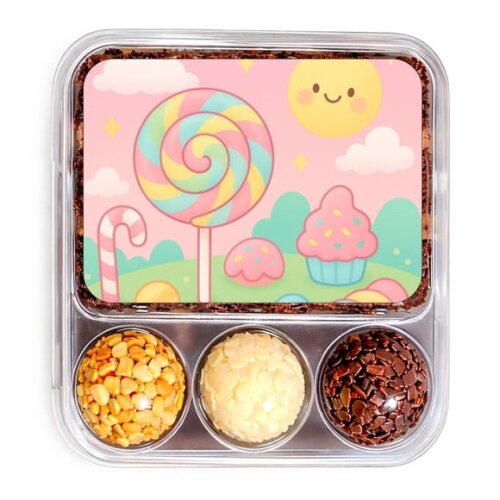 Embalagem Bolo Docinhos Personalizada Candy Color
