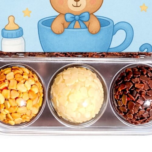 Embalagem Bolo Docinhos Personalizada Chá de Bebê Menino