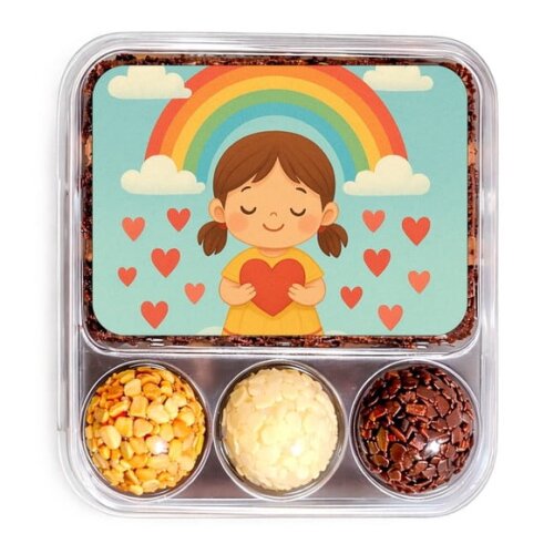Embalagem Bolo Docinhos Personalizada Chuva de Amor