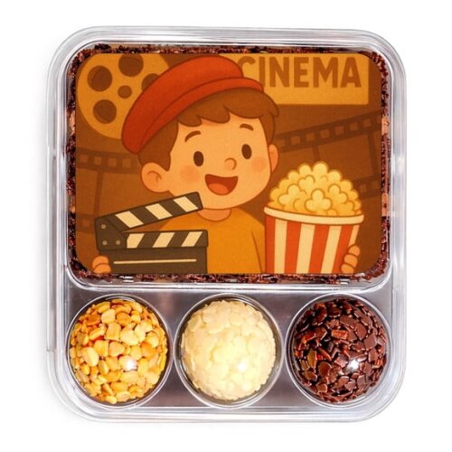 Embalagem Bolo Docinhos Personalizada Cinema Antigo