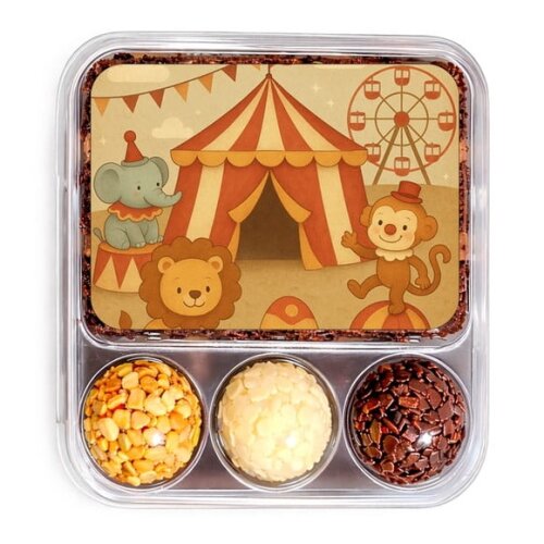 Embalagem Bolo Docinhos Personalizada Circo Vintage