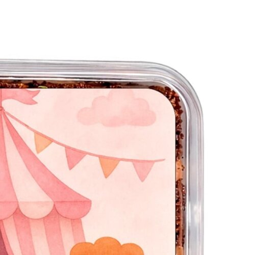 Embalagem Bolo Docinhos Personalizada Circo Rosa Aquarela