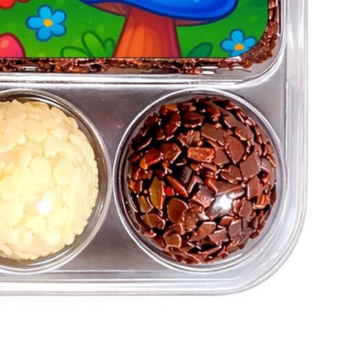 Embalagem Bolo Docinhos Personalizada Cogumelos Mágicos