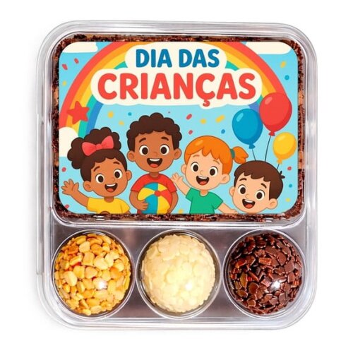 Embalagem Bolo Docinhos Personalizada Dia das Crianças